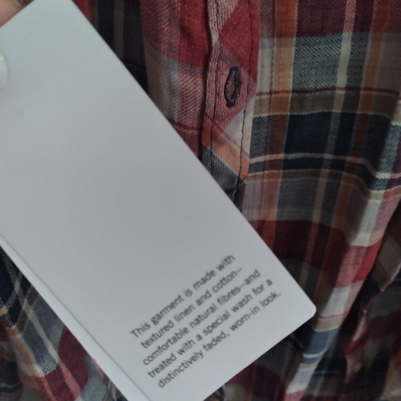 Artizia Community Veritas Carmine Plaid button Shirt top, Small, New - Picture 8 of 10